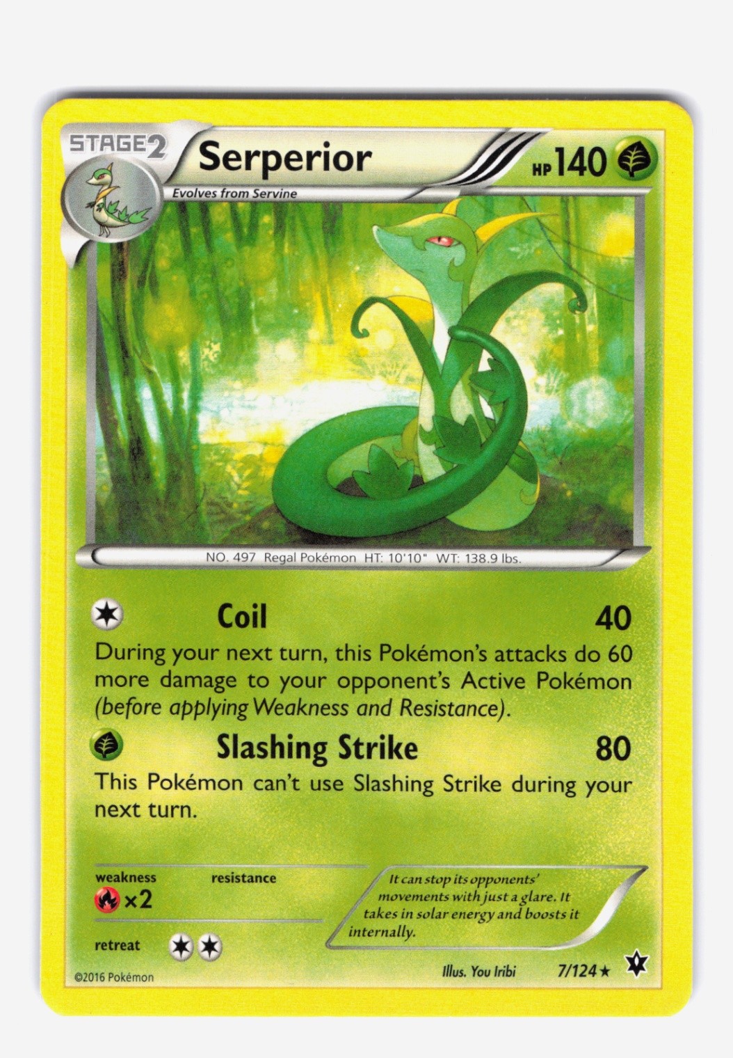 Serperior (Rare) XY - Fates Collide 7/124 NM