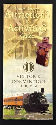 2001-02 Central Oregon Attractions Activities Guide Vintage OR Travel Booklet