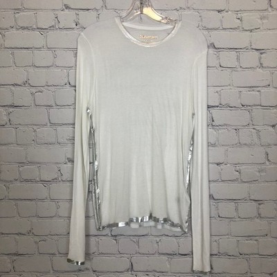 Zadig & Voltaire White Willy Foil Long Sleeve Tee Size L