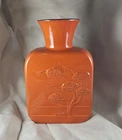 Vintage Mid Century 10" Frankoma Pottery Joniece Frank Flame Red Bonzai Vase