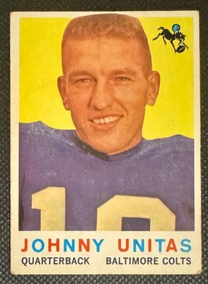Johnny Unitas - 1959 Topps #1 - Ex-N.Mint Condition, See Pictures