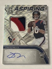 2021 Spectra Davis Mills Aspiring 3-Color Rookie Patch Auto Wave Prizm /25