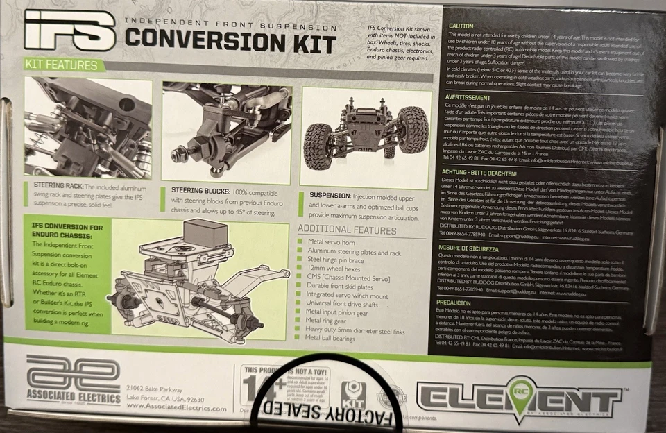 Element RC Enduro IFS Independent Front Suspension Conversion Kit ASC40103 - Image 3 of 3