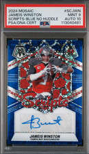 2024 MOSAIC #SCJWN JAMEIS WINSTON SCRIPTS-BLUE NO HUDDLE PSA MINT 9 AUTO 10