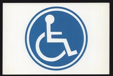 Postcard - Handicapped Accessibility Universal Symbol Badge Patch 