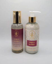 Bath Body Works Vanilla Nutmeg Aroma Body Lotion Body Linen Mist Set of 2