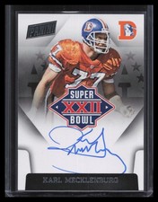 Karl Mecklenburg Auto 2020 Panini Illusions #SBXXII-KM Super Bowl Signatures