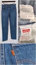 Levi's 505 Orange Tab Jeans 80s W29 L29 Straight Leg Americana Vintage Denim
