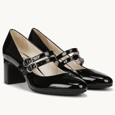 #ad LifeStride True Mary Jane Pump Black Patent Block Heel Shoes Sz 9W NEW $30.00