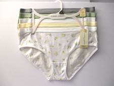 Laura Ashley Women's organic cotton stretch Hipster panties 5-Pr Large