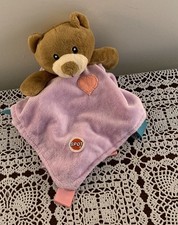 Teddy Bear Lavender Lovey Security Baby Blanket Soft Soothing 10 Inch With Tags