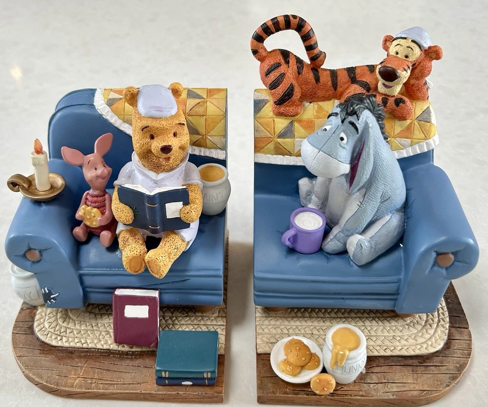 Vintage Disney Store Winnie The Pooh & Friends Ceramic Bookends - Rare Find - image 3 of 4