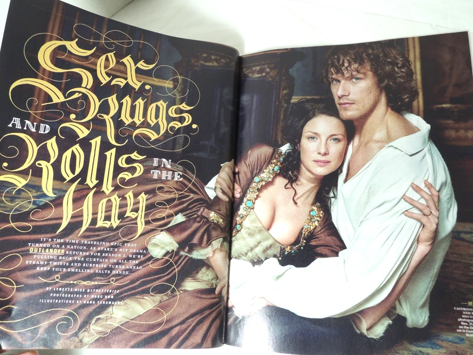 Entertainment Weekly Outlander Sam Heughan Caitriona Balfe March 4 2016 #1405 - Image 3 of 4