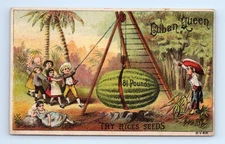 Rice's Seed Gardens Trade Card Cuban Queen Giant Watermelon Cambridge Valley NY