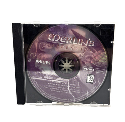 Vintage Merlin's Apprentice Philips CD-ROM Computer Game PC MAC 1995 Software