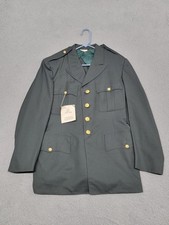 Vintage US Army Dress Green Coat Mens 40 Regular Service Uniform Jacket 4 Button