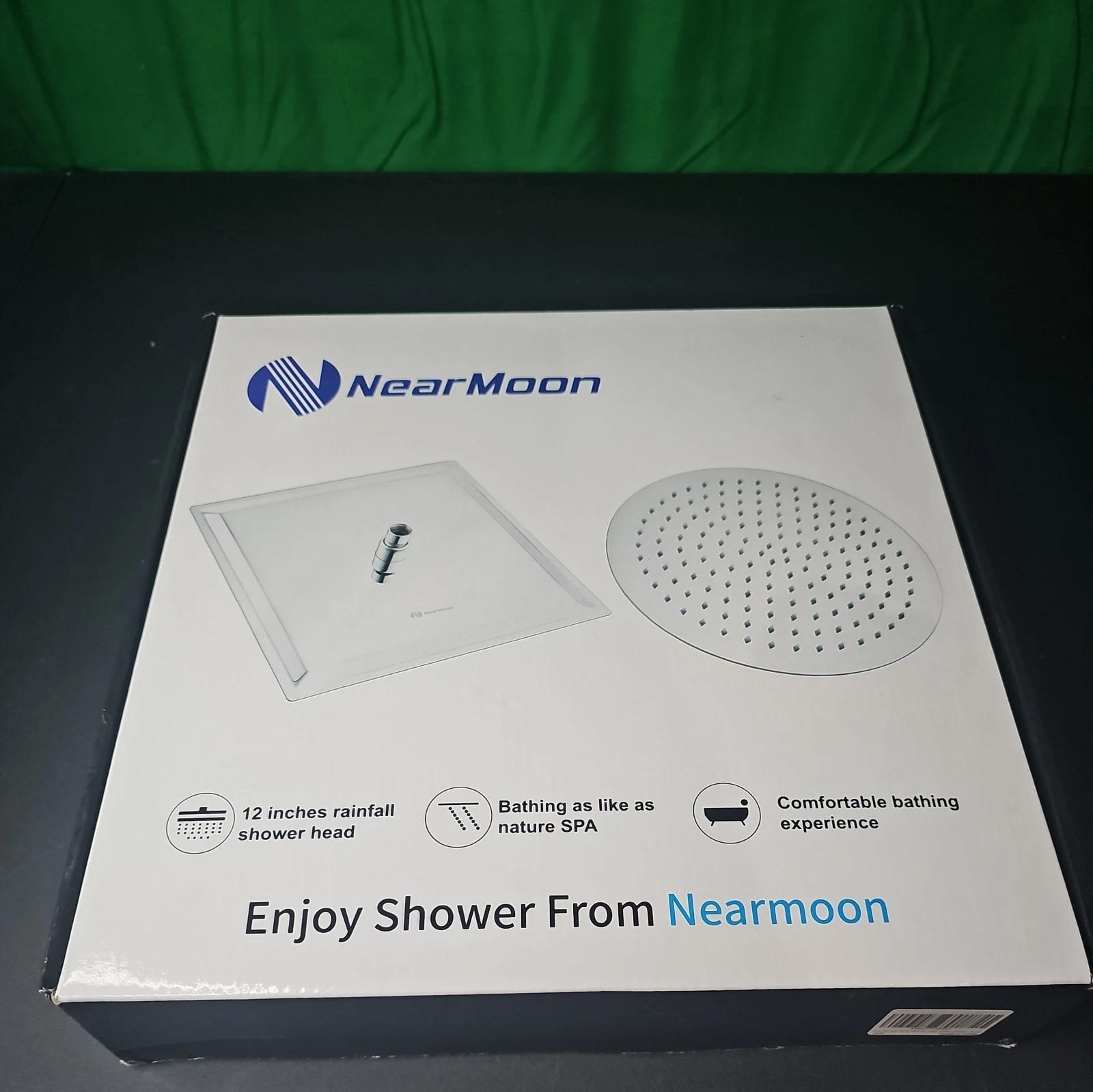 Near Moon 16" Rain Shower Head Square Stainless Steel Rainfall Showerhead (R) B