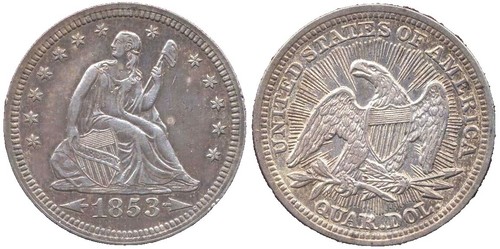 1853 Seated Liberty Quarter 25c PCGS PO1 POOR LOWBALL #82659 | eBay