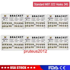 10 Kits Dental Ortho Metal Brackets Braces Standard MBT 022 Hooks 3 4 5 NEW