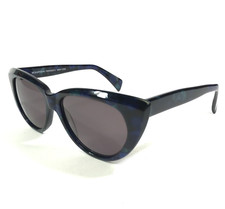 Morgenthal Frederics Sunglasses 621 JUDY Green Blue Marble Frames Purple Lenses