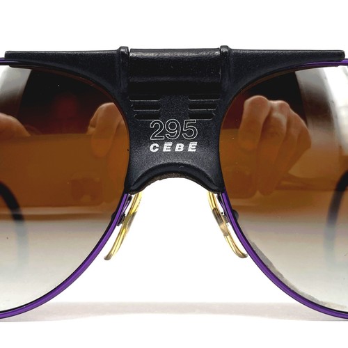 NOS vintage CEBE 295 "Walter Cecchinel" glacier sunglasses - France 1990s - Blue - Picture 5 of 9