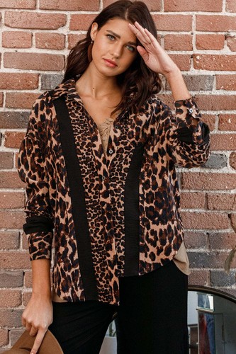 oversize leopard shirt