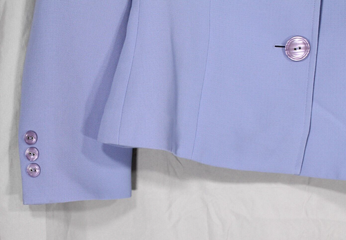 TAHARI Lilac GABERDINE 3-Buttons ZIP BACK Jacket/Pencil Skirt SUIT SET Sz 10 - Picture 3 of 6