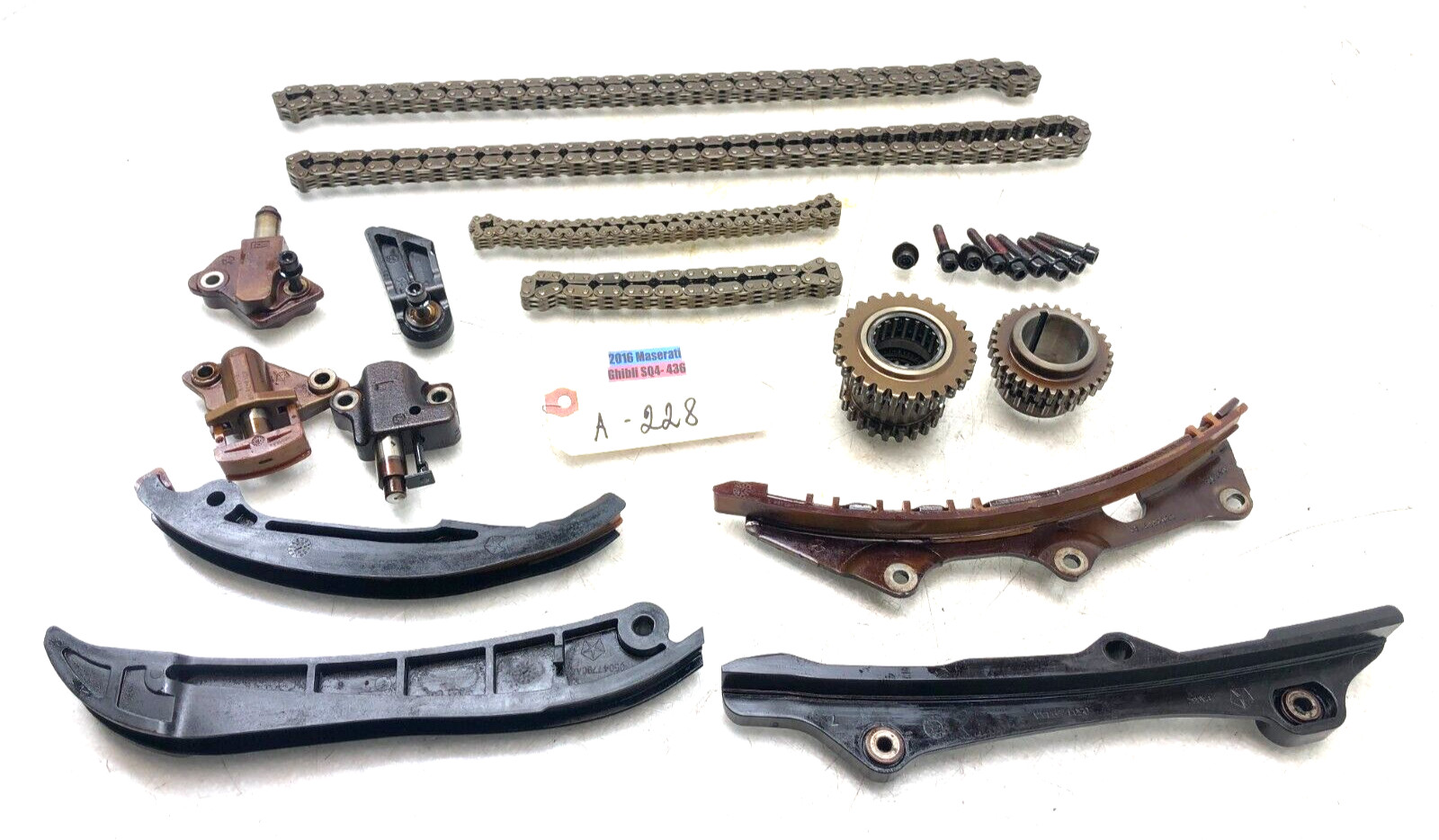 2014-2019 MASERATI GHIBLI SQ4 3.0L V6 ENGINE TIMING CHAIN KIT SET OEM.