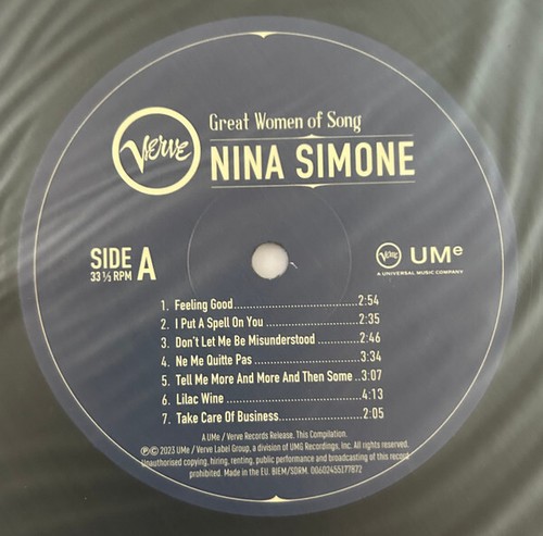 Nina Simone – Great Women Of Song Vinyl LP Compilation Europe 2023 NEW SEALED* - Picture 3 of 3