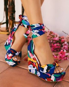 Womens Colorful Sandals Slip On Wedge Platform Heel Peep Toe Ankle Strap Shoes Womens Colorful Sandals Slip On Wedge Platform Heel Peep Toe Ankle Strap Shoes