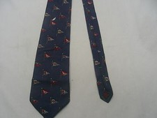 TOMMY HILFIGER - FLAGS - BLUE 100 IMPORTED SILK NECK TIE