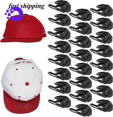 24pc Baseball Hat Rack Wall Mount Super Strong Hat Rack Display Hooks for Wall