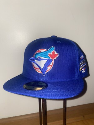NEW ERA MENS 59FIFTY TORONTO BLUE JAYS COOPERSTOWN 93 WS PATCH 59FIFTY HAT 7