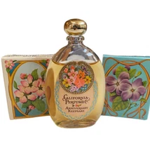 Avon California Perfume Anniversary Keepsake Bottle soap art noveau floral Vtg