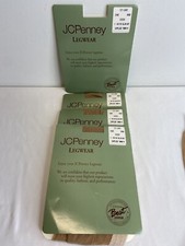 Lot Of 4 Pair JC Penney Knee Highs 0430 Sand - Beige Queen Size Vintage New