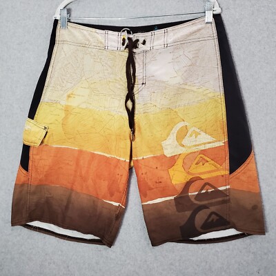 Quiksilver Men Swimwear 34 Yellow  Cyper Cargo Kelly Slater Boardshorts READ