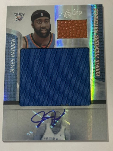 2009-10 absolute memorabilia James Harden JUMBO Rookie Patch Auto #5/5