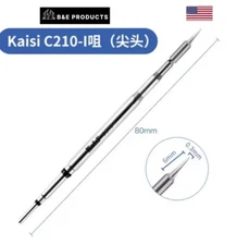 Kaisi T210 Solder Iron Pointed Tip, C210-i C210  Best For Aifen & Sugon 