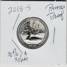 2018 S Minnesota Voyageurs National Park Quarter SILVER REVERSE Proof ST Loon PL