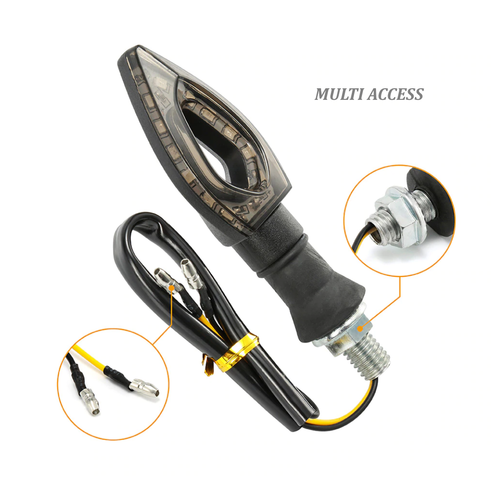 2x Clignotants Indicateur 12 LED Ambre 12V Universel Moto Scooter Quad - Photo 6/7