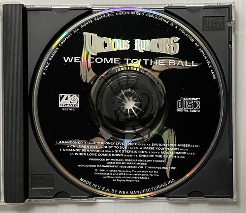 Vicious Rumors Welcome To The Ball CD 1991 7 82276-2 - Picture 2 of 3