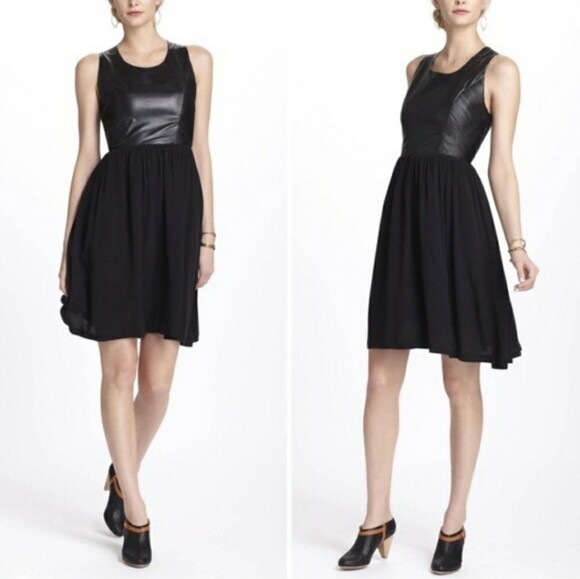 Line & Dot Black Leather Pleated Dress M EUC | eBay Line & Dot Black Leather Pleated Dress M EUC | eBay