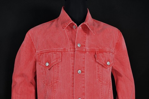00s Levi's 70500 9163 Washed Red Men's Trucker Jacket size XL - Picture 7 of 10