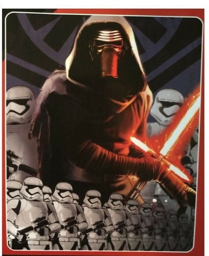 Disney Star Wars Kylo Ren Cuddly Soft Throw 40"x 50" Blanket Throw Colorful NWT