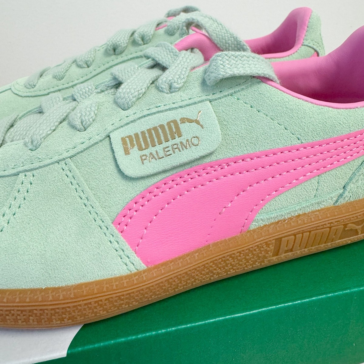 397271 02] PUMA PALERMO JR - Fresh Mint Fast Pink | eBay