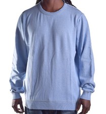 Club Room Mens Sweater Cotton Crewneck Light Blue Large New 78 Y2K
