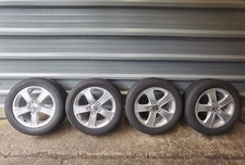 SEAT LEON ALTEA 16" ALLOY WHEELS 2 GOOD TYRES 205/55/R16 FAST P&P 5P0601025F