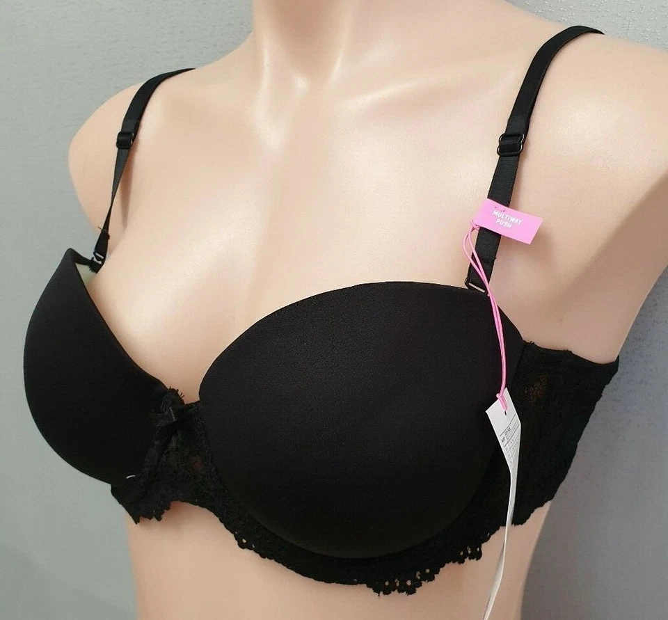 Nuevo con etiquetas Sujetador push up con aros múltiples vías negro JT One Brand talla 32C para damas PVP $39,95 Foto 2 de 3