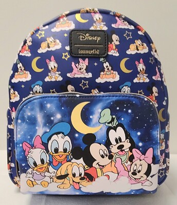New Loungefly Disney Sensational Six Baby Clouds Mickey Minnie Mini  Backpack NWT
