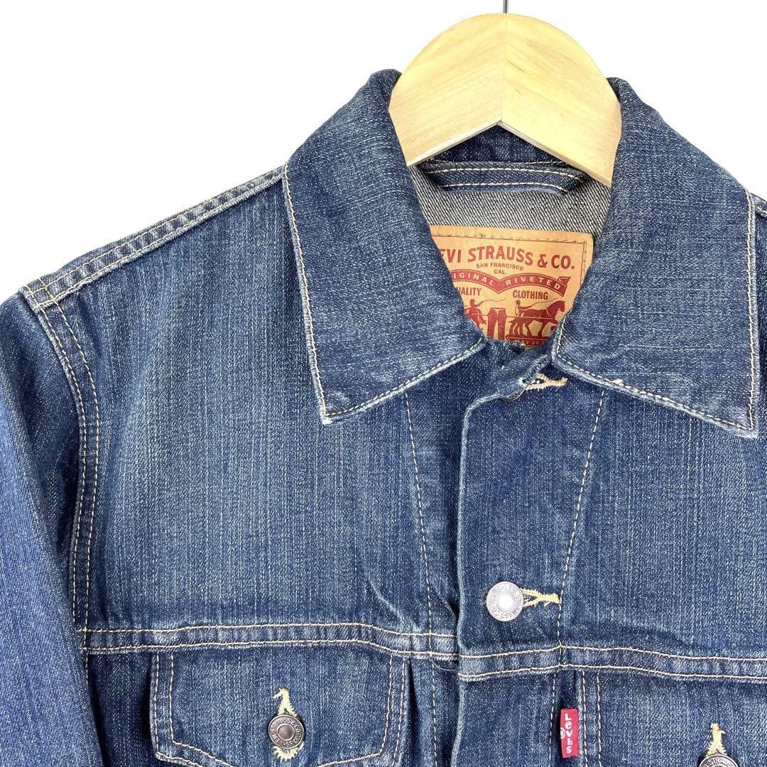 Japan Used Fashon Levi S S40116 Denim Trucker Jacket Jean Old